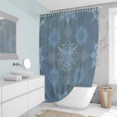 Inschrift der Yantra-Quadrate der Hexa-Dreiecke Duschvorhang