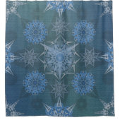 Inschrift der Yantra-Quadrate der Hexa-Dreiecke Duschvorhang (Vorderseite)