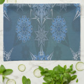 Inschrift der Yantra-Quadrate der Hexa-Dreiecke Geschirrtuch (Gefaltet)