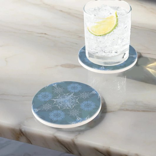 Inschrift der Yantra-Quadrate der Hexa-Dreiecke Getränkeuntersetzer