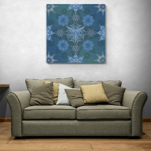 Inschrift der Yantra-Quadrate der Hexa-Dreiecke Leinwanddruck