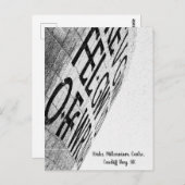 Inschriftenarchitektur für Schwarz und Weiß Postkarte (Vorne/Hinten)