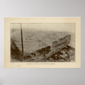 Inschriftenrock - Kelleys Island, Ohio Poster