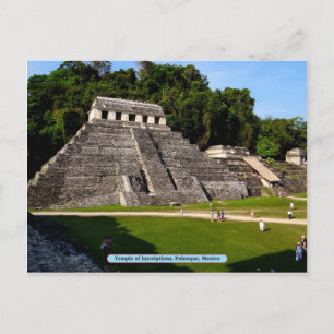 Inschriftentempel, Palenque, Mexiko Postkarte