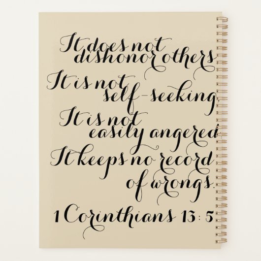 Inscribed Planner Planer (Rückseite)