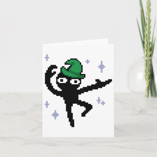 Inscryption Dancing Pixel Wizard Horror Card Game Karte (Vorderseite)