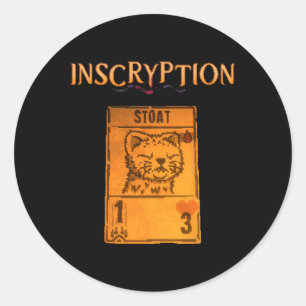 Inscryption Psychologische Stehkartenspiel Hallowe Runder Aufkleber