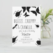 Insecke Bug Butterfly Dragonfly Geburtstagspartei Einladung (Stehend Vorderseite)