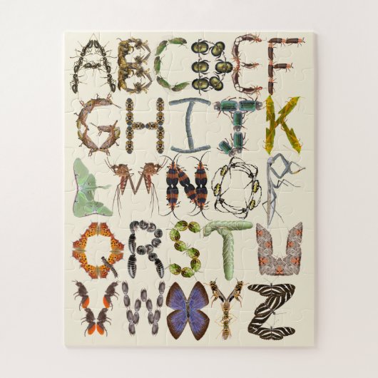 Insect Alphabet - Alphabet Bugs Puzzle (Vertikal)