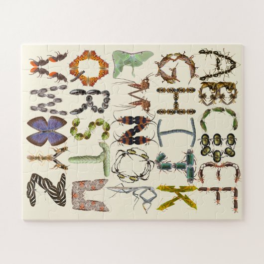 Insect Alphabet - Alphabet Bugs Puzzle (Horizontal)