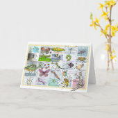 Insect Alphabet Karte (Gelbe Blume)