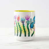 Insect and flowers zweifarbige tasse (Mittel)