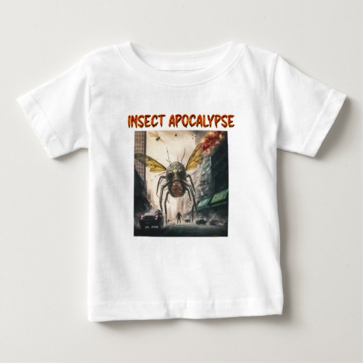 Insect Apokalypse Baby Fine Jersey T - Shirt (Vorderseite)