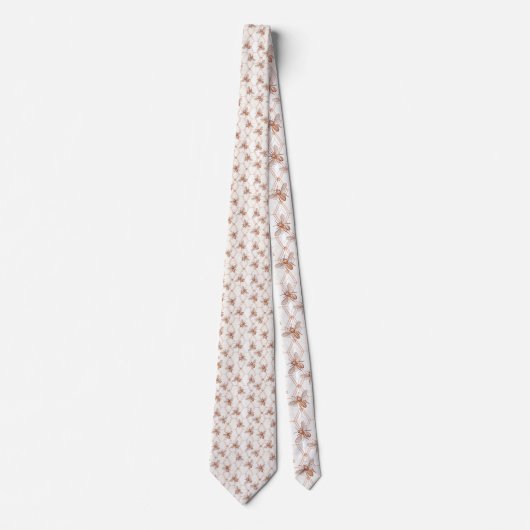 Insect Bug Bee Pattern Custom Necktie Krawatte (Vorderseite)