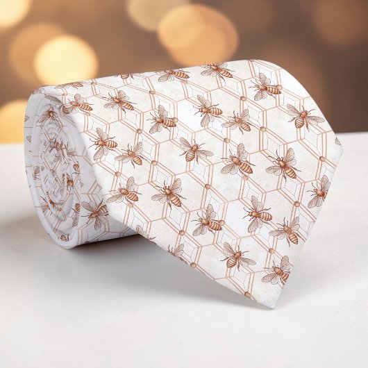 Insect Bug Bee Pattern Custom Necktie Krawatte