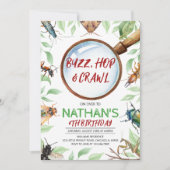 Insect Bugs Birthday Einladung (Vorderseite)