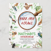 Insect Bugs Birthday Einladung (Vorne/Hinten)