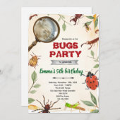 Insect Bugs Birthday party Invitation Einladung (Vorne/Hinten)