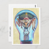 "Insect Bulb" Surreal Art Postcard von Ashazart Postkarte (Vorne/Hinten)