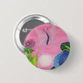 Insect Butterfly Transformation Painting Artwork   Button (Vorne & Hinten)