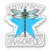 Insect Entomologist Just A Boy Who Really Loves Dr Aufkleber (Vorderseite)