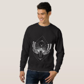 Insect Moth Astrologie Blackcraft Gothic Pagan Wic Sweatshirt (Vorne ganz)