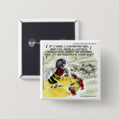 Insect Nightclub Singers Funny Button (Vorne & Hinten)