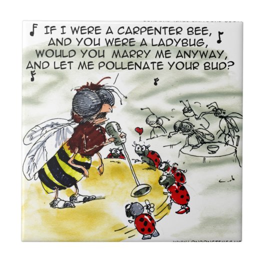 Insect Nightclub Singers Funny Fliese (Vorderseite)