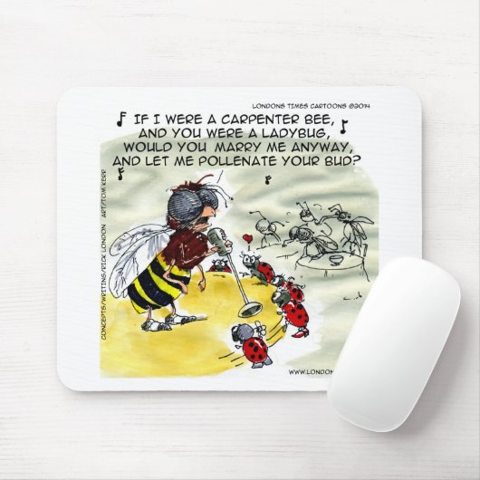 Insect Nightclub Singers Funny Mousepad (Mit Mouse)