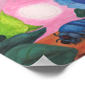 Insekt-Schmetterlingsumwandlungskunst Poster (Ecke)