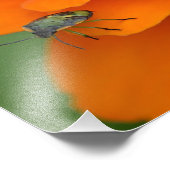 Insekten auf Blume Foto drucken (Ecke)