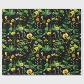 Insekten auf KräuterPflanze Geschenkpapier (Flach)