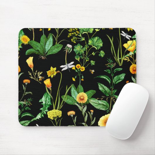 Insekten auf KräuterPflanze Mousepad (Mit Mouse)