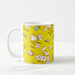 Insekten Blume Schmetterlinge: Sommernahtlose Patt Kaffeetasse