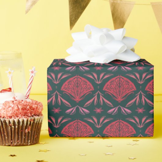 Insekten-Blütenmuster Geschenkpapier (Geburtstagsparty)