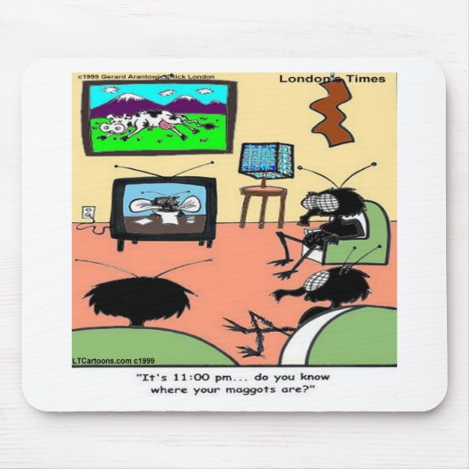 Insekten Eltern Funny Cartoon Mousepad (Vorne)