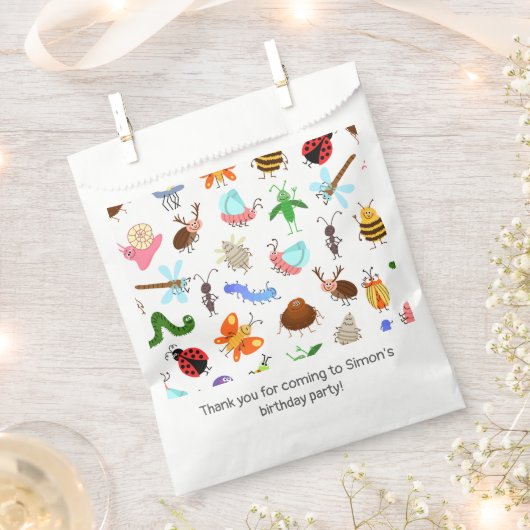 Insekten Geburtstagspartei Geschenktütchen (Ausgeschnitten)