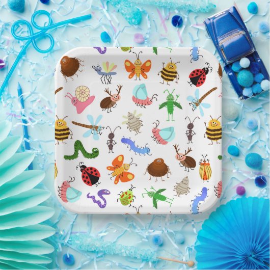 Insekten Geburtstagspartei Pappteller (Party)