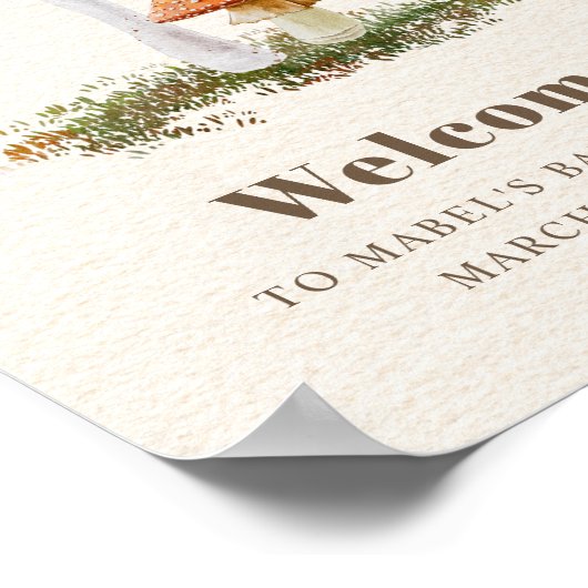 Insekten Pilz-Wald-Natur Kinderdusche Poster (Ecke)