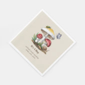 Insekten Pilz-Wald-Natur Kinderdusche Serviette (Ecke)