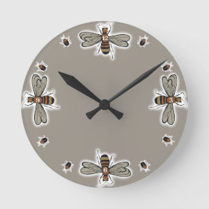 Insekten Runde Wanduhr