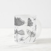 Insekten-Tiere-Line-Art-Schmetterling Mattglastasse (VorderseiteRechts)