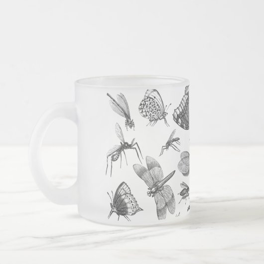 Insekten-Tiere-Line-Art-Schmetterling Mattglastasse (Links)