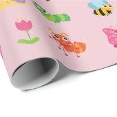 Insekten und Blume Geschenkpapier (Rolleneckpunkt)