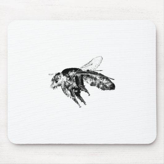 Insektenbiene schwarz mousepad (Vorne)