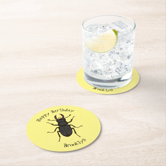 Insektendarstellung Runder Pappuntersetzer (Vor Ort)