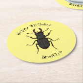 Insektendarstellung Runder Pappuntersetzer (Angewinkelt)