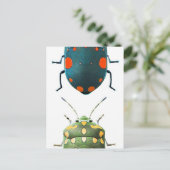 Insektenfarben Postkarte (Stehend Vorderseite)