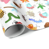 InsektenGeburtstagspartei Geschenkpapier (Rolleneckpunkt)