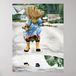 Insektenkind Jumping Fantasy Art Image Poster